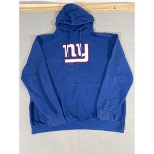 Majestic New York Giants‎ NFL Hoodie Blue Mens 2XLT Big & Tall Sweatshirt 0563